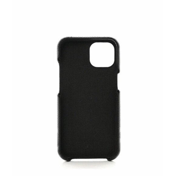 NEW GUCCI Piuma Calfskin Jumbo GG Embossed iPhone 15 Phone Case Black main image 5